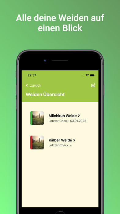 Weidetagebuch Screenshot