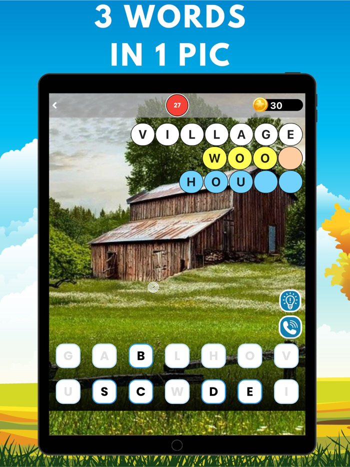 3 Words 1 Pic - Puzzle Games