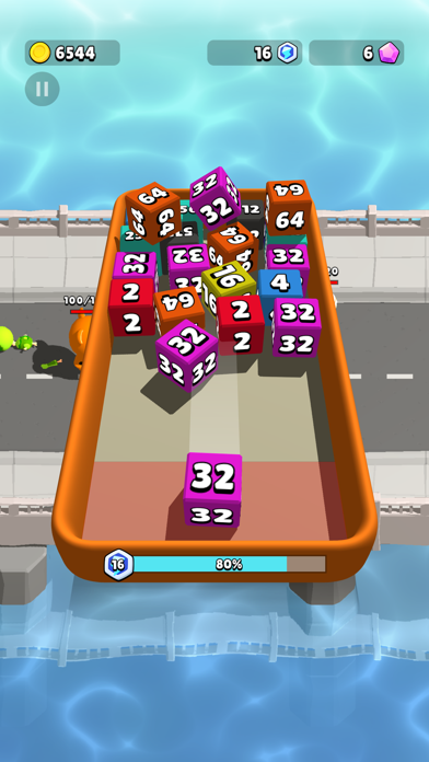 Teddy Gun - 2048 Cube Puzzle Screenshot