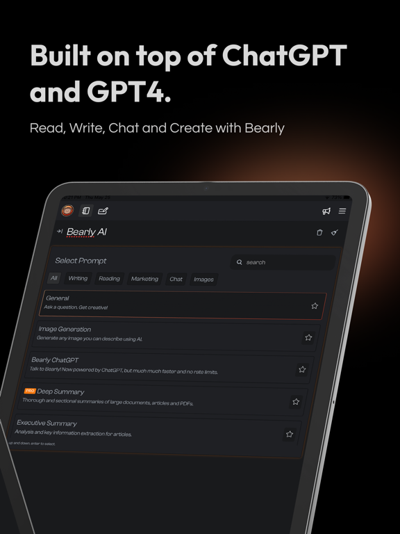 Bearly AI iPad screenshot 2 - Productivity app