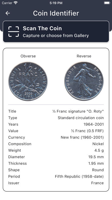 Screenshot #2 pour Coin Identifier Coin Scanner