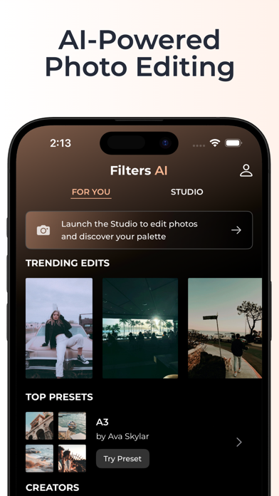 Filters AI - Photo Editor Screenshot