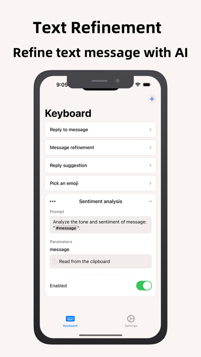 TextRefiner - AI Keyboard Screenshot