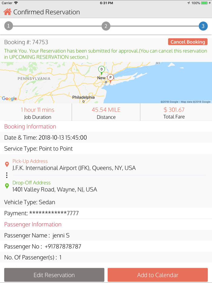 EarthTran–Request Airport Ride