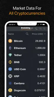 investing.com cryptocurrency iphone screenshot 1