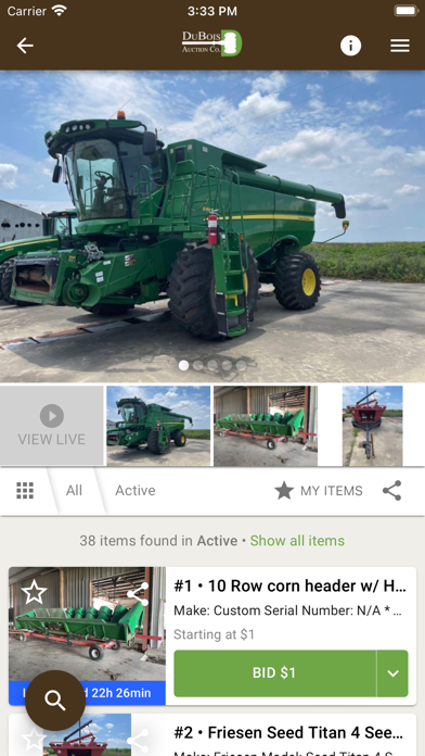 DuBois Auction Co Screenshot