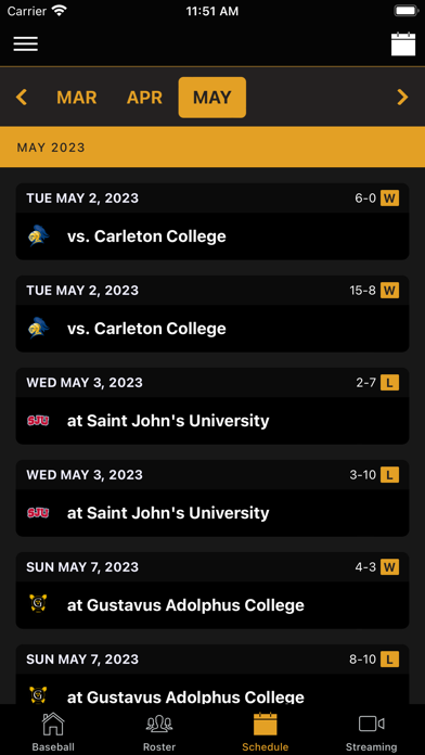St. Olaf Athletics Screenshot