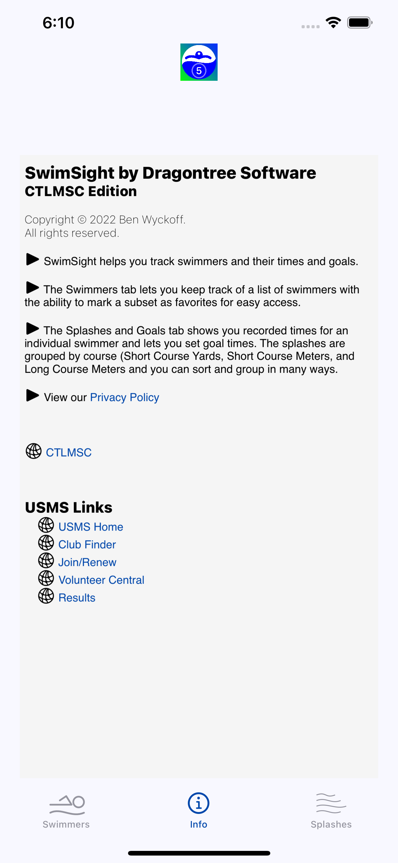 Swimsight CTLMSC