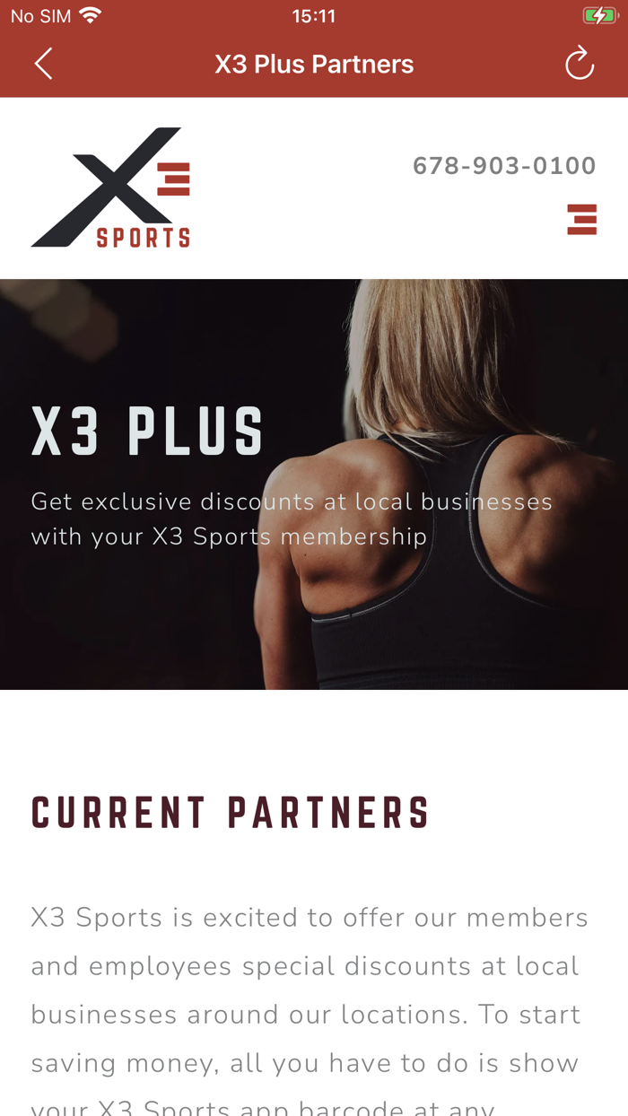 X3 Sports Member App