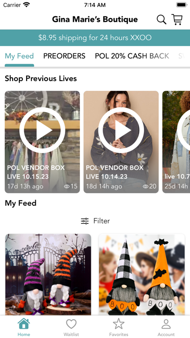Gina Marie’s Boutique Screenshot