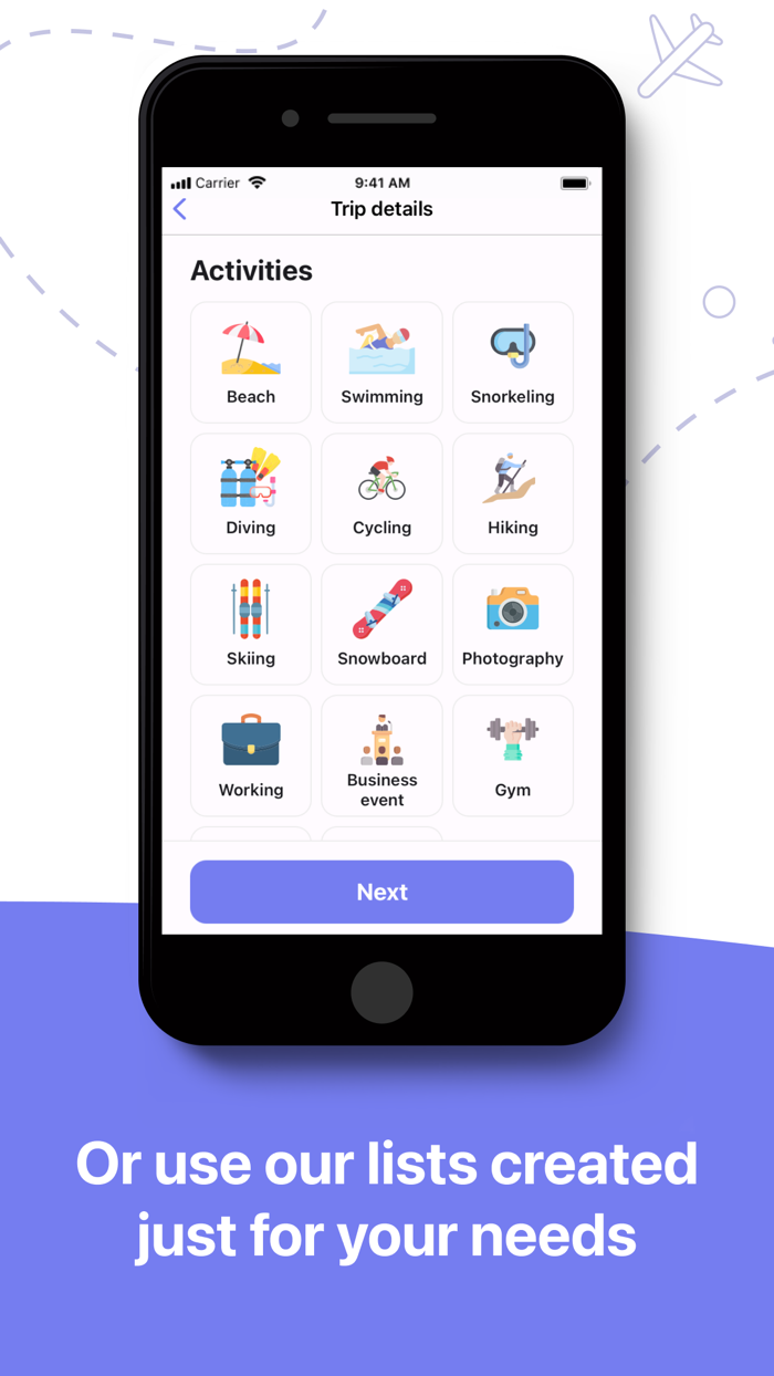 Time2Pack - travel assistant