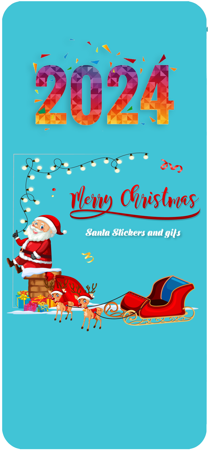 Santa Animated Stickers 2023