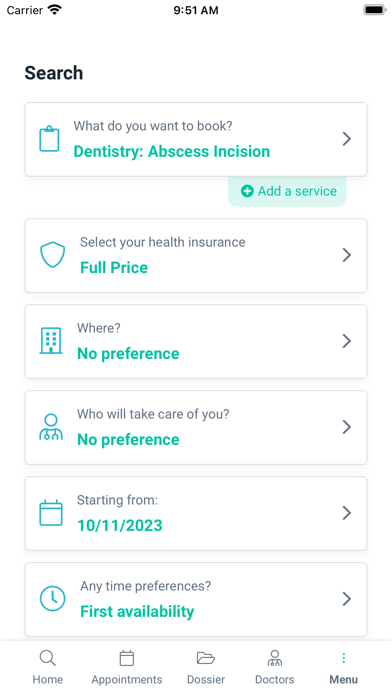 Tuotempo - Patient App Demo Screenshot