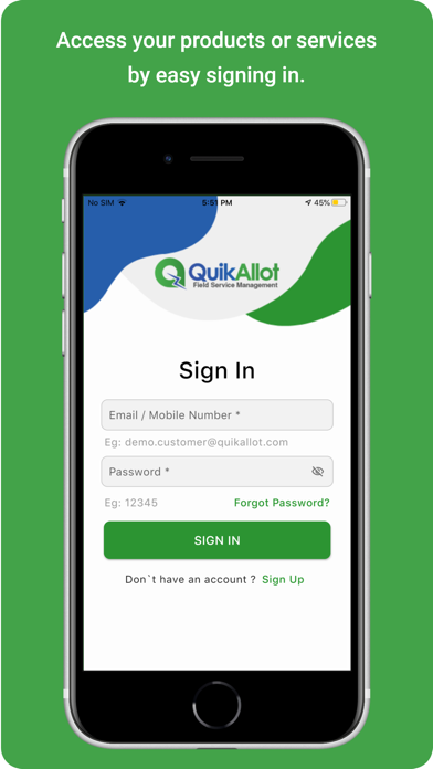 Quikallot Customer Screenshot