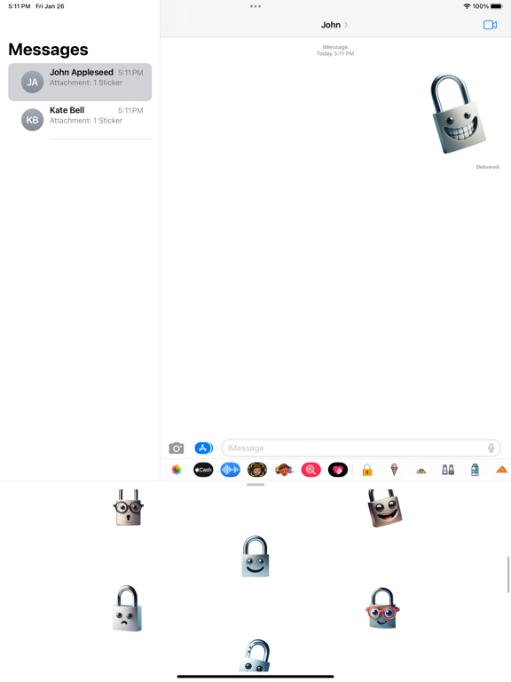Screenshot #6 pour Padlock Stickers