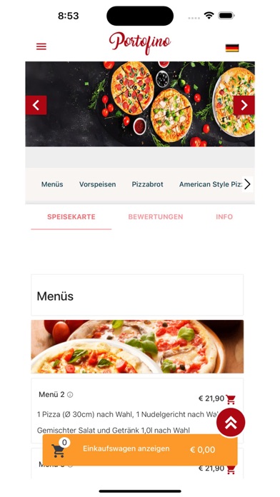 Pizzeria Portofino Gerau Screenshot