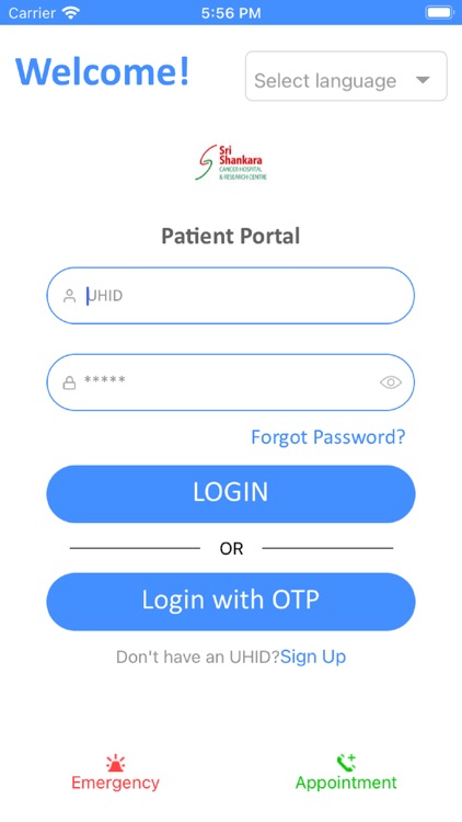 Sri Shankara Patient Portal