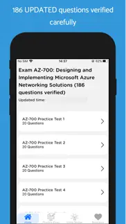 azure az-700 updated 2024 iphone screenshot 1