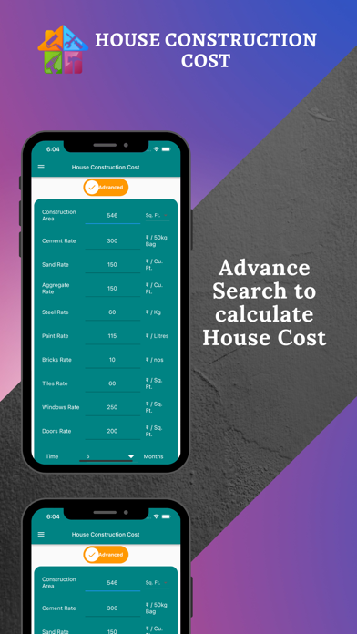 House Construction Cost Screenshot