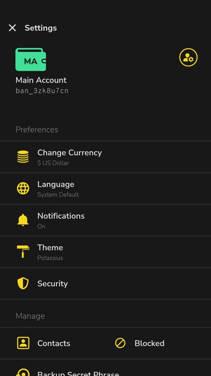 Potassius - BANANO Wallet