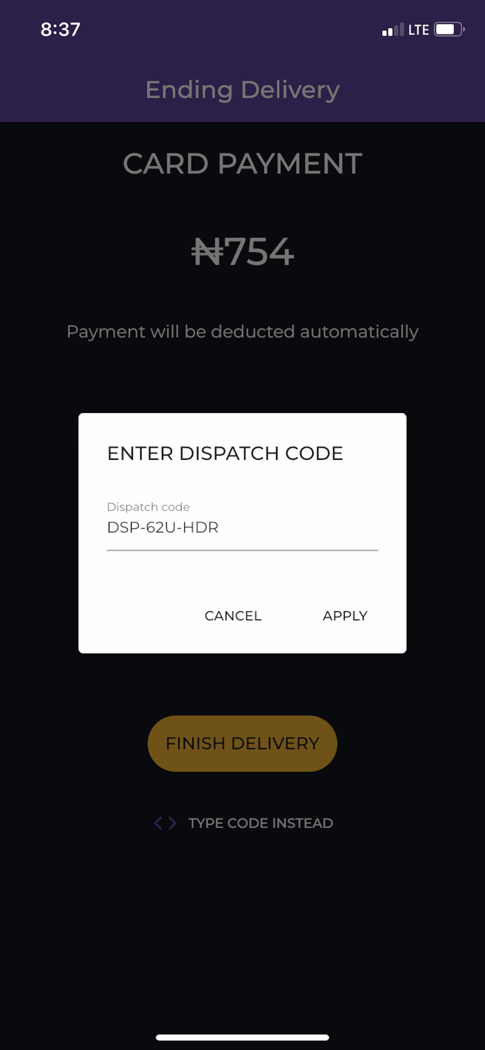 Velocity Dispatch Rider App