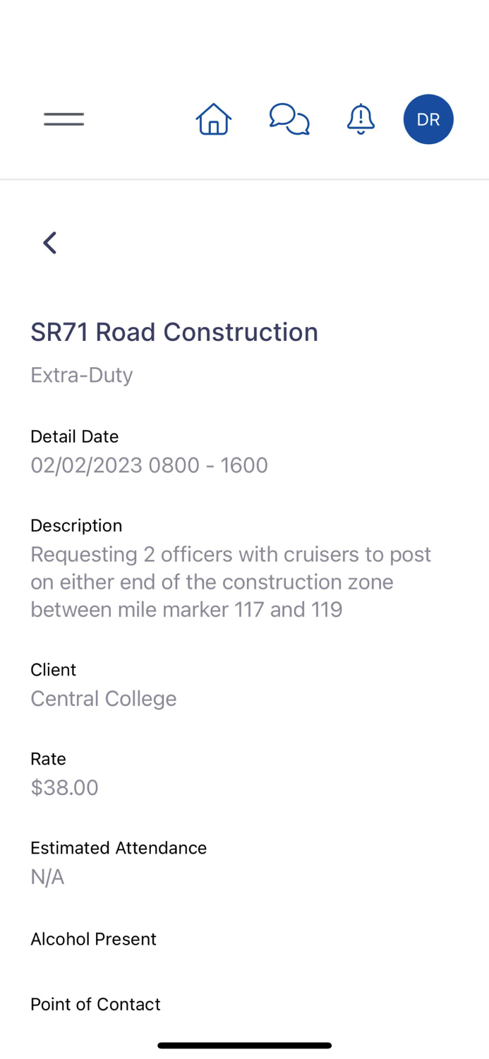 Off Duty Blue Officer App