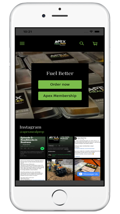 Apex Meal Prep App iphone images