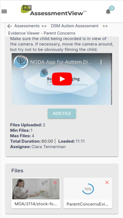 AssessmentView Screenshot