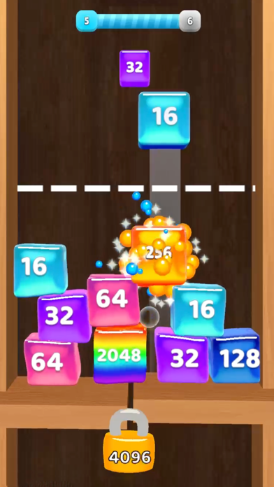 Jelly Cubes 2048: Puzzle Game Screenshot
