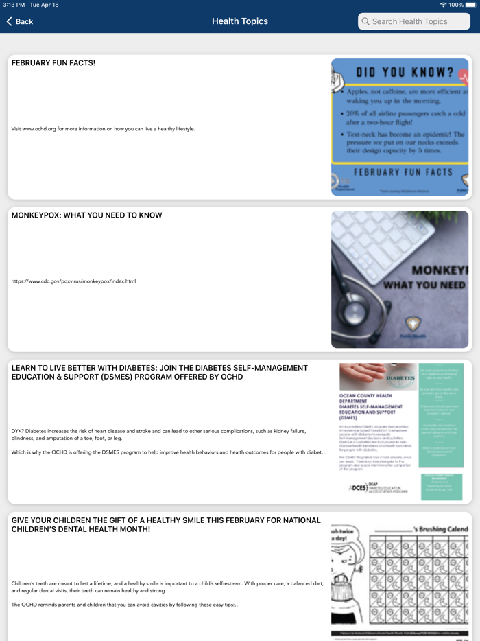 Ocean County Health Department