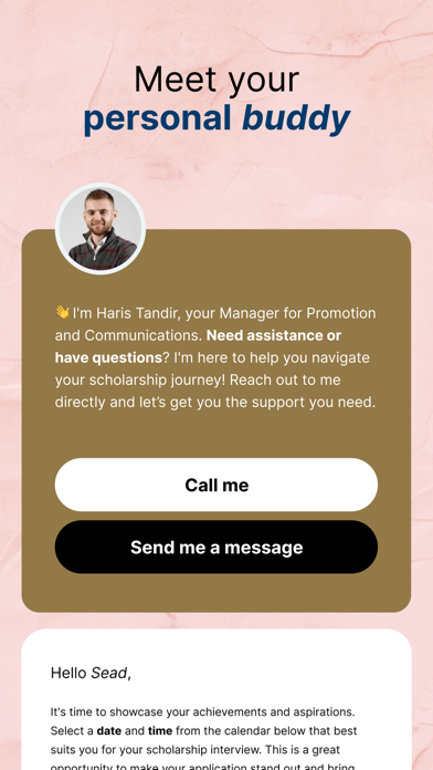 IBU Scholarship Screenshot