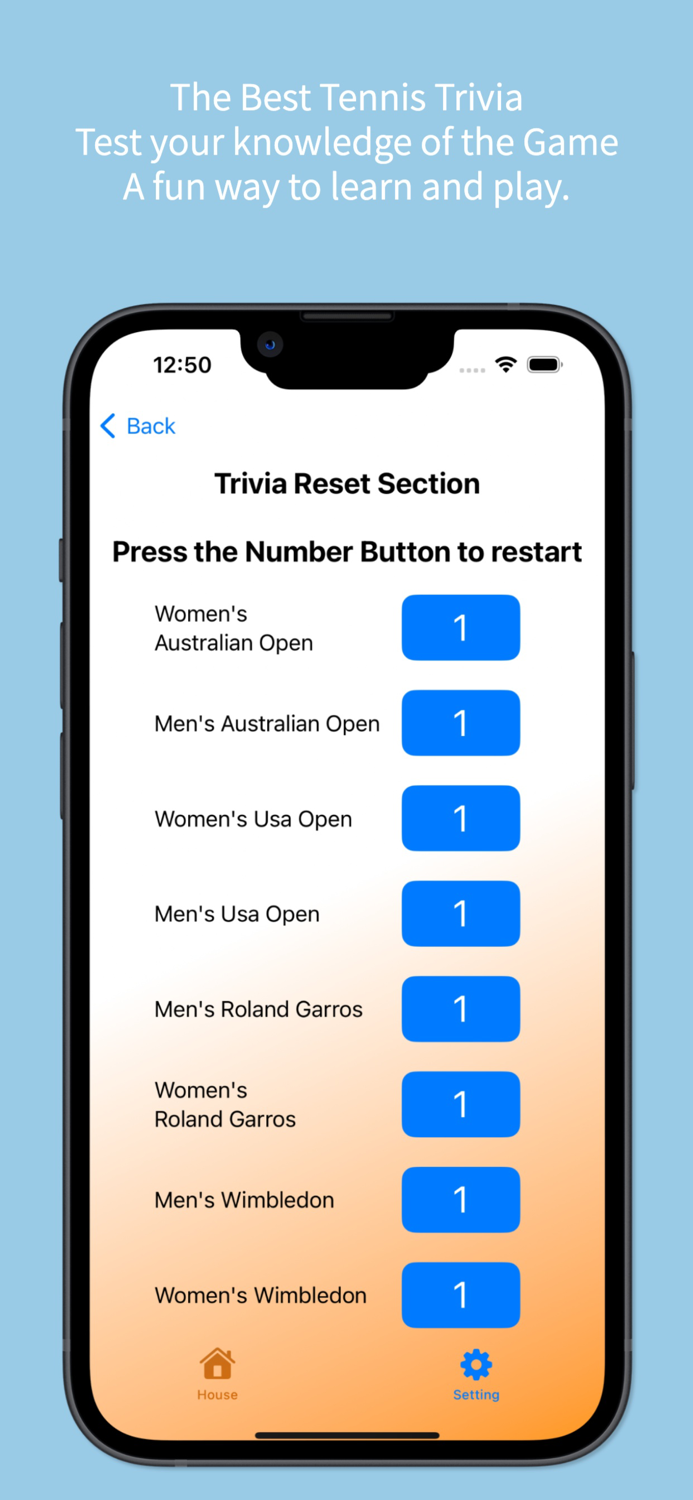 Best tennis league trivia