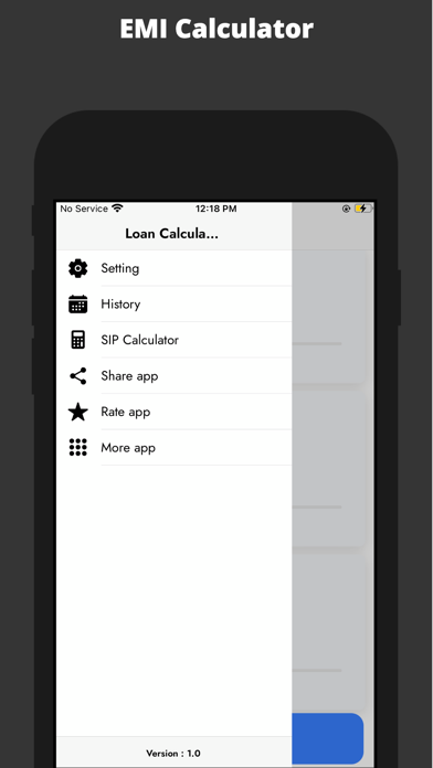 EMI Calculator - Finance tools Screenshot