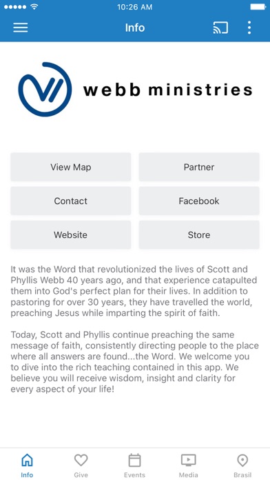 Webb Ministries Screenshot