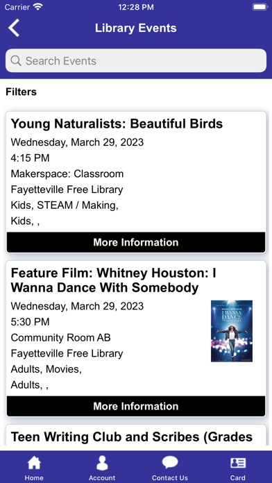 Fayetteville Free Library Screenshot