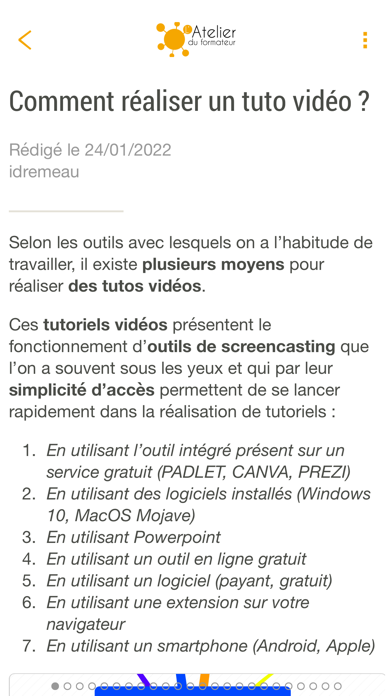 L'Atelier du Formateur Screenshot
