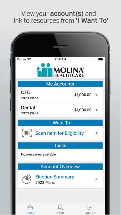 Molina Benefit Card Screenshot