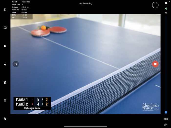BT Table Tennis Camera