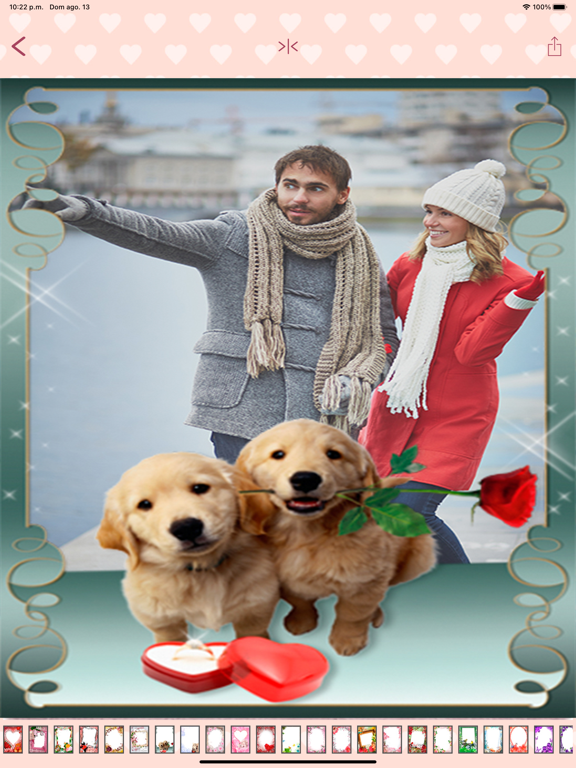 Love frames to cards iPad screenshot 6 - Photo & Video app