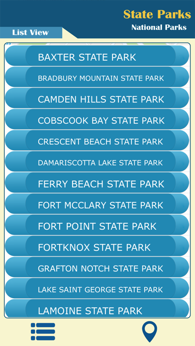Maine State Park Guide Screenshot