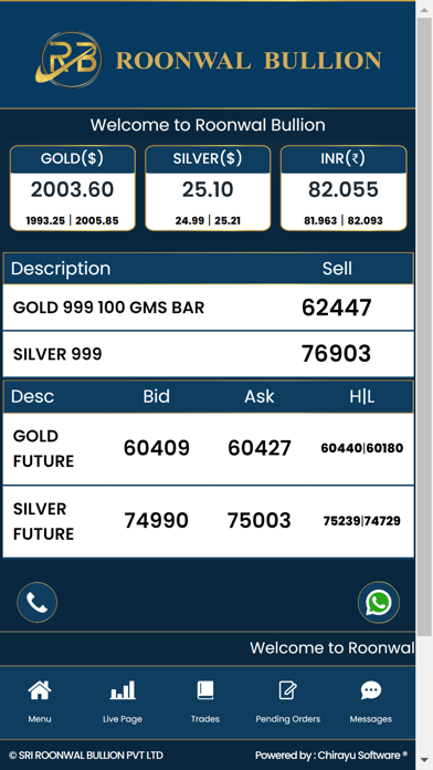 Roonwal Bullion Screenshot