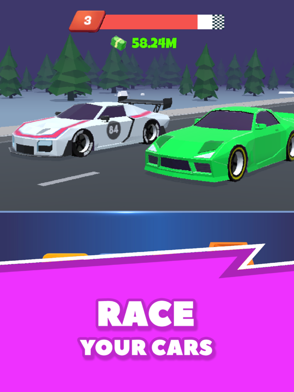 Screenshot #6 pour Night Race - Idle Car Merger