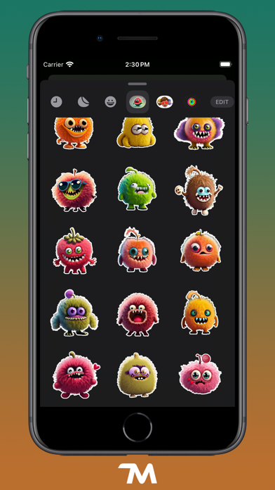 Screenshot #3 pour Monster Fruits Stickers