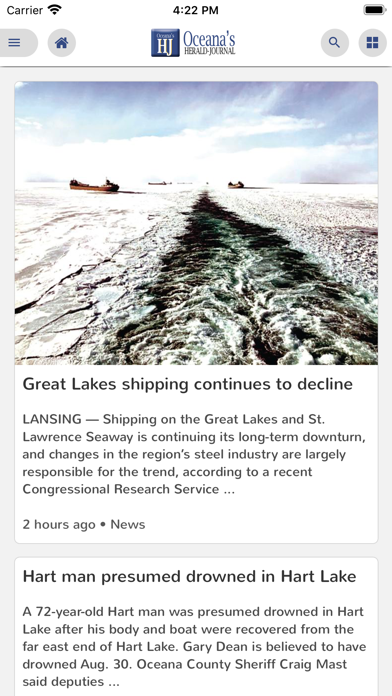 Oceana’s Herald-Journal Screenshot