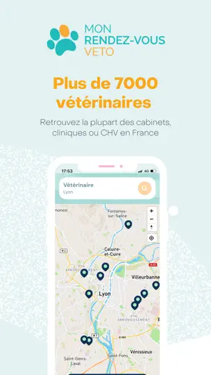 Capture d'écran de MonRendezVousVeto sur iPhone 1