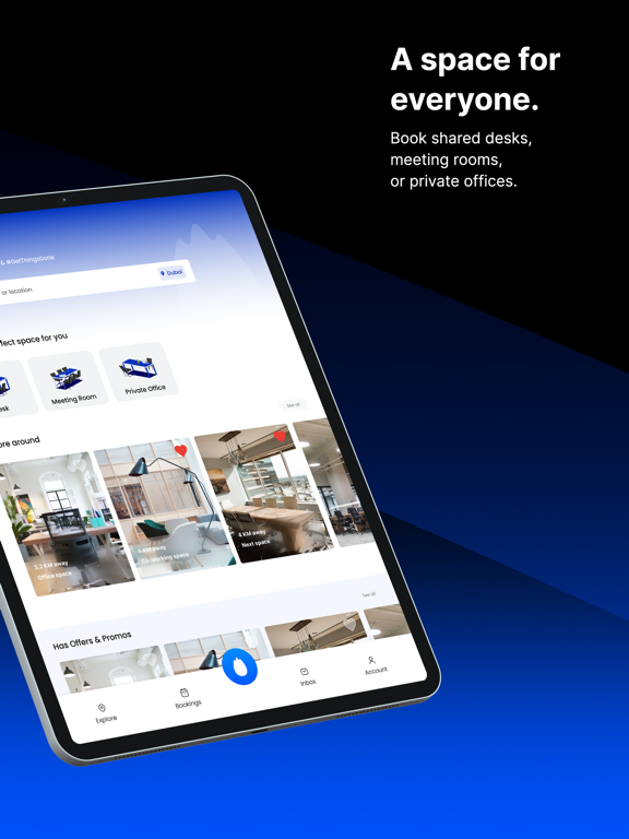 Hotdesk: Book Workspaces iPad screenshot 2 - Productivity app