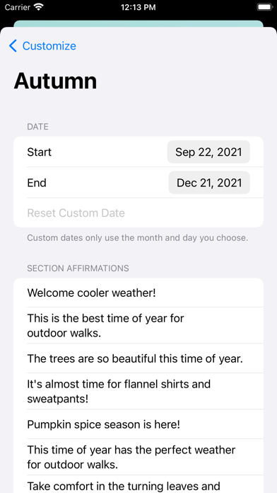 Affirmations - Care Reminders Screenshot