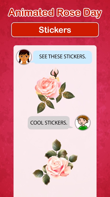 Animated Rose Day Stickers