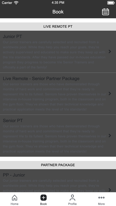 Vie Fitness Studio Screenshot
