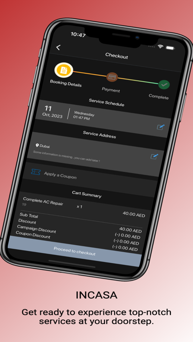 INCASA: Cleaning Service Screenshot